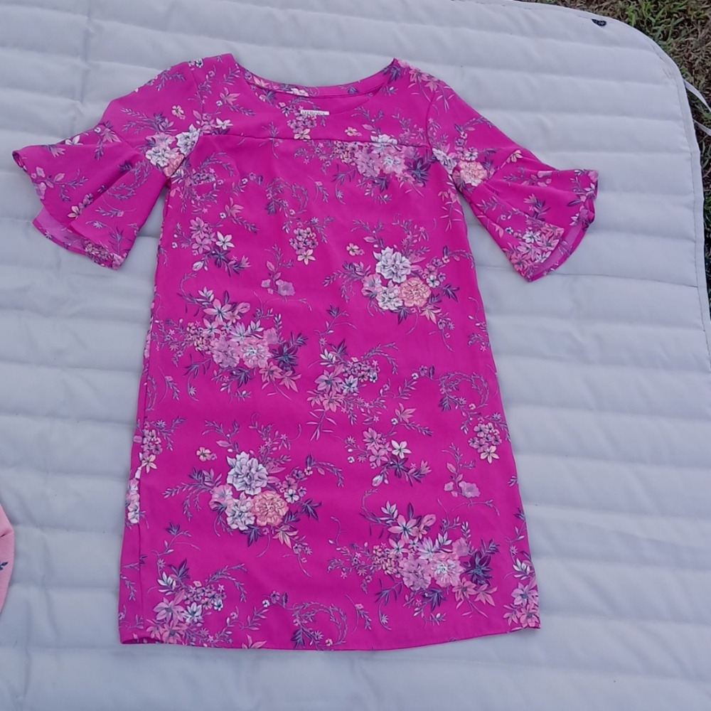 Merona vibrant purple with floral designs Dress